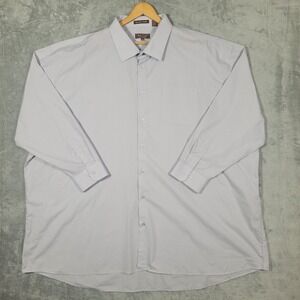 Henri Picard Dress Shirt Mens 22.5 37/38 Gray Button Up Long Sleeve